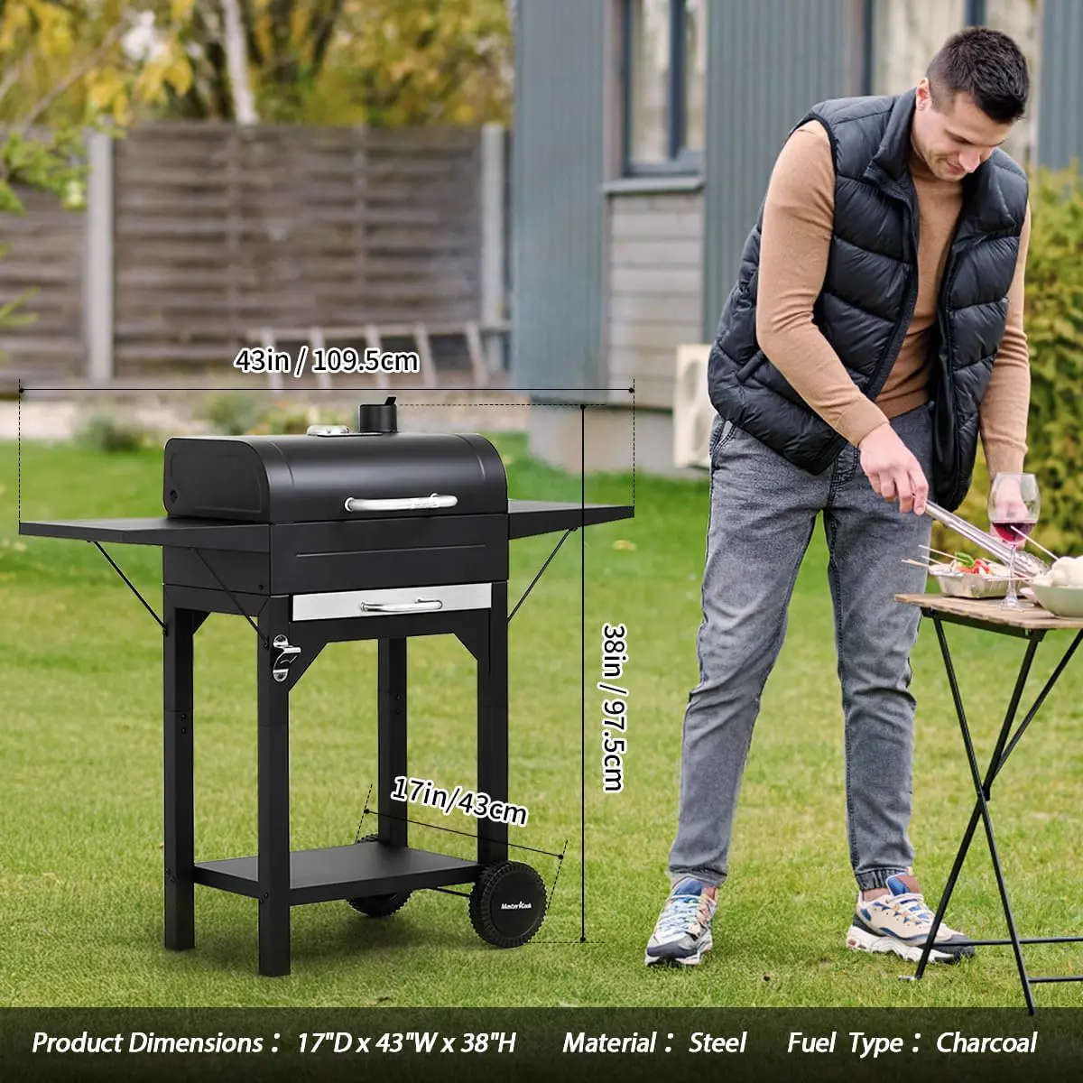 MASTERCOOK charcoal BBQ grill — image 3